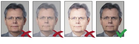 Kontrast des biometrischen Fotos